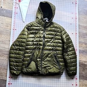 Kenneth Cole Green warm winter rainy weather cozy Jacket Kenneth Cole Gr…